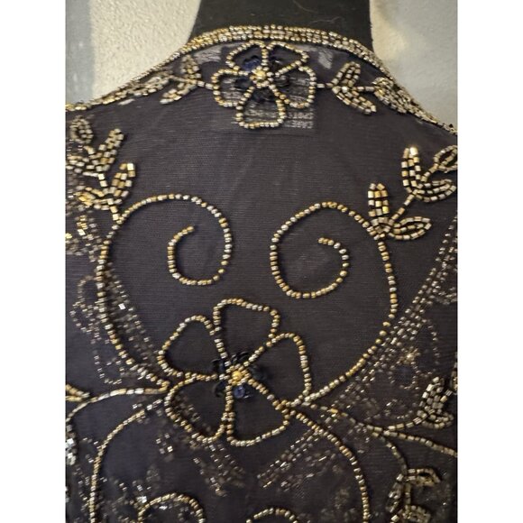 Pisarro Nights Jacket & Dress 14 Sequin Beaded Wedding Party Formal NEW $268 - Picture 11 of 16